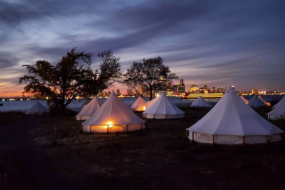Guide to Visiting Governors Island: collective glamping