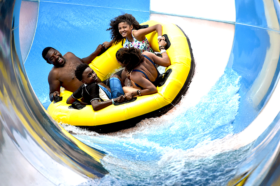 The River Canyon Run at Great Wolf Lodge is a raft slide the whole family can enjoy! 