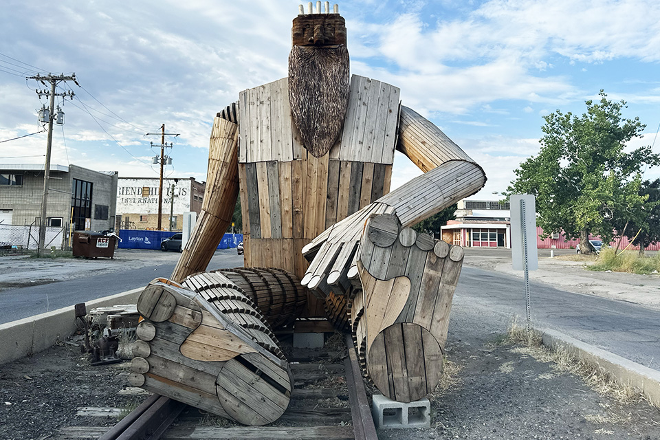 This friendly troll keeps watch over Salt Lake City. 